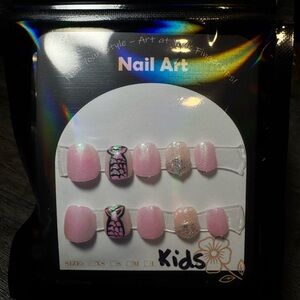 Kids Pink Mermaid Nail Art Set
